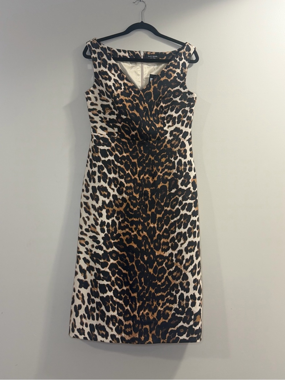 Kate Spade Leopard Print Midi Dress - Brown & Black